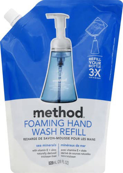 Picture of Method Foaming Hand Soap Refill, Sea Minerals, Biodegradable Formula, 28 Fl Oz (Pack of 1)