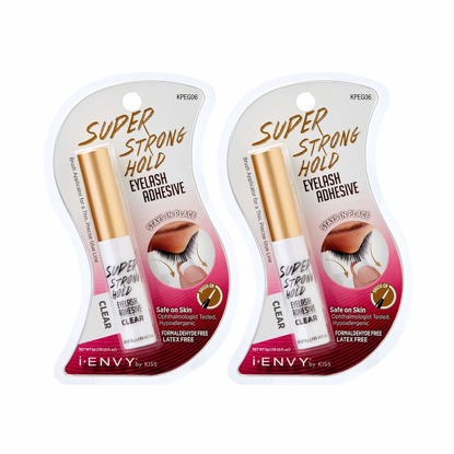 Picture of i-Envy by Kiss Super Strong Hold Eyelash Adhesive KPEG06 (2 Pack) Brush On Latex Free