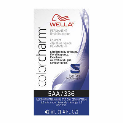 Picture of WELLA Color Charm Permanent Liquid Hair Color for Gray Coverage, 5AA Light Brown Intense Ash, 1.42 Fl Oz