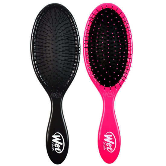 GetUSCart- Wet Brush Original Detangler Hair Brush - Pink and Black (Pack  of 2) - Exclusive Ultra-soft IntelliFlex Bristles - Glide Through Tangles  With Ease For All Hair Types - For Women