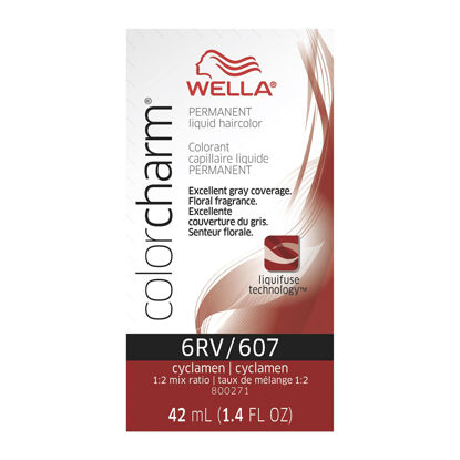 Picture of WELLA Color Charm Permanent Liquid Hair Color for Gray Coverage 6RV Cyclamen 1.42 Fl Oz