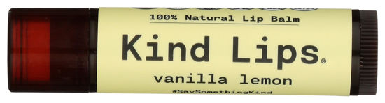 Picture of Kind Lips Lip Balm, Nourishing Soothing Lip Moisturizer for Dry Cracked Chapped Lips, Made in Usa With 100% Natural USDA Organic Ingredients, Vanilla Lemon Flavor, Pack of 1