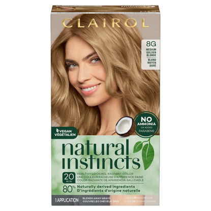 Picture of Clairol Natural Instincts Demi-Permanent Hair Dye, 8G Medium Golden Blonde Hair Color, Pack of 1