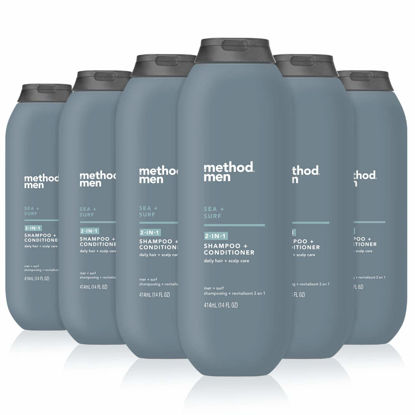 Picture of Method Men 2-in-1 Shampoo + Conditioner; Sea + Surf; Pack Of 6; Sea & Surf; 6 Count