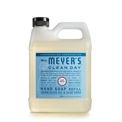 Picture of Mrs. Meyer's Hand Soap Refill, Made with Essential Oils, Biodegradable Formula, Rain Water, 33 fl. oz