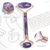 Picture of BAIMEI Jade Roller & Gua Sha Set Face Roller and Gua Sha Facial Tools for Skin Care Routine and Puffiness - Purple