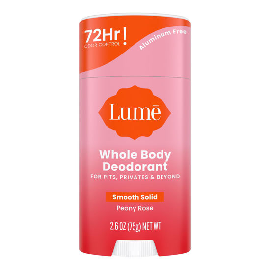 Picture of Lume Whole Body Deodorant - Smooth Solid Stick - 72 Hour Odor Control - Aluminum Free, Baking Soda Free and Skin Safe - 2.6 Ounce (Peony Rose)