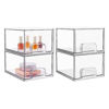 Picture of Vtopmart 4 Pack Stackable Makeup Organizer Storage Drawers, Acrylic Bathroom Organizers，Clear Plastic Storage Bins For Vanity, Undersink, Kitchen Cabinets, Pantry, Home Organization and Storage