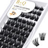 Picture of Lash Clusters DIY Eyelash Extensions 72 Clusters Lashes C D Curl B&Q lash Wispy Volume Lashes Individual Cluster DIY at Home (B06,D-8-16MIX)