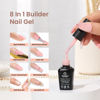 Picture of beetles Gel Polish 12 Colors Gel Builder for Nails 8-in-1, White Pink Nude Hard Gel Builder Extension Color Gel Nail Strengthener Base Gel Rhinestone Jelly Gel Glue Gel in a Bottle