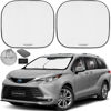 Picture of Autoamerics Windshield Sun Shade 2-Piece Foldable Car Front Window Sunshade for Full Size SUV Truck Tesla - Auto Sun Blocker Visor Protector Blocks Max UV Rays and Keeps Your Vehicle Cool - Large Fit