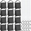 Picture of 12 Packs Photography Weight Bags Photo Studio Filled Weight Bag Empty Heavy Sandbag Set for Photography Tripod Stand Light Stand Sports Outdoor Photo Video Studio Boom Brackets (Black)