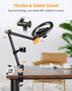 Picture of LUOLED Ring Light with Stand and Phone Holder, USB 10'' Ring Light for Desk, Overhead Camera Mount with Ring Light, Desktop Ring Light with Clamp for Photography/Makeup/Live Stream Video/YouTube