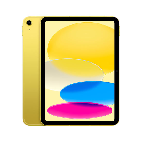 Picture of Apple iPad (10th Generation): with A14 Bionic chip, 10.9-inch Liquid Retina Display, 256GB, Wi-Fi 6 + 5G Cellular, 12MP front/12MP Back Camera, Touch ID, All-Day Battery Life - Yellow