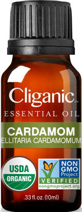 Picture of Cliganic Organic Cardamom Essential Oil - 100% Pure Natural for Aromatherapy Diffuser | Non-GMO Verified