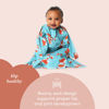 Picture of SleepingBaby Zipadee-Zip Transition Swaddle - Cozy Baby Sleep Sack with Zipper Convenience - Roomy Baby Wearable Cotton Blanket for Easy Diaper Changes - Friendly Fox, X-Small (3-6 Month)