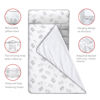 Picture of Moonsea Nap Mat for Toddlers Elephant with Removable Pillow and Fleece Minky Blanket, Lightweight Perfect for Kids Preschool, Daycare, Travel Sleeping Bag Boys Girls, 21" x 50" Fit on a Standard Cot