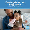 Picture of Dr. Brown’s® Milestones™ Narrow Sippy Bottle with 100% Silicone Handles, Easy-Grip Bottle with Soft Sippy Spout, 8oz/250mL, BPA Free, Light-Pink, 6m+