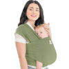 Picture of KeaBabies Baby Wrap Carrier - All in 1 Original Breathable Baby Sling, Lightweight,Hands Free Baby Carrier Sling, Baby Carrier Wrap, Baby Carriers for Newborn, Infant, Baby Wraps Carrier (Dusty Olive)