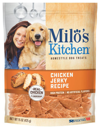 Picture of Milo's Kitchen Dog Treats, Chicken Jerky, 15 Ounce