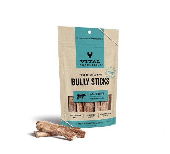 Picture of Vital Essentials Freeze Dried Dog Treats, Raw Bully Sticks for Dogs 1.4 oz