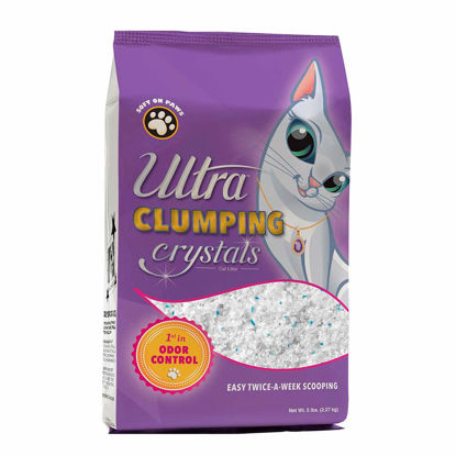 Picture of Ultra Pet Clumping Crystal Cat Litter, White Crystals with Multicolor Crystals, 5 Lbs