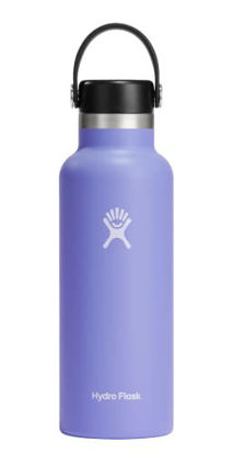 Picture of Hydro Flask 18 oz Standard Mouth with Flex Cap Stainless Steel Reusable Water Bottle Lupine - Vacuum Insulated, Dishwasher Safe, BPA-Free, Non-Toxic