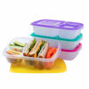 Picture of EasyLunchboxes® - Bento Lunch Boxes - Reusable 3-Compartment Food Containers for School, Work, and Travel, Set of 4 (Brights)