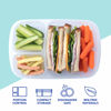 Picture of EasyLunchboxes® - Bento Lunch Boxes - Reusable 3-Compartment Food Containers for School, Work, and Travel, Set of 4 (Brights)