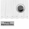 Picture of Barossa Design Shower Curtain Liner with 6 Magnets - Clear Plastic Shower Curtain Liner, See Through Vinyl Shower Curtain with Metal Grommets for Bathroom - Clear, 70x72