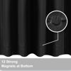 Picture of Barossa Design Clawfoot Tub Shower Curtain with 12 Magnets - 36 Metal Hooks Included, 180" W x 70" H Wrap Around, Waterproof PEVA Shower Liner for Bathroom, PVC Free, Metal Grommets - Black, 180x70