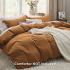 Picture of Bedsure Duvet Cover King Size - Soft Prewashed King Duvet Cover Set, 3 Pieces, 1 Duvet Cover 104x90 Inches with Zipper Closure and 2 Pillow Shams, Honey Ginger, Comforter Not Included