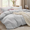 Picture of Bedsure Duvet Cover Full Size - Soft Prewashed Full Duvet Cover Set, 3 Pieces, 1 Duvet Cover 80x90 Inches with Zipper Closure and 2 Pillow Shams, Light Grey, Comforter Not Included