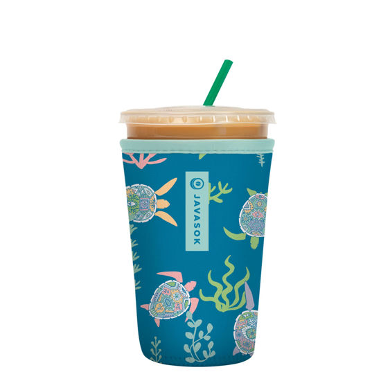 Picture of Sok It Java Sok Iced Coffee & Cold Soda Insulated Neoprene Cup Sleeve (Turtle-y Awesome, Medium: 24-28oz)