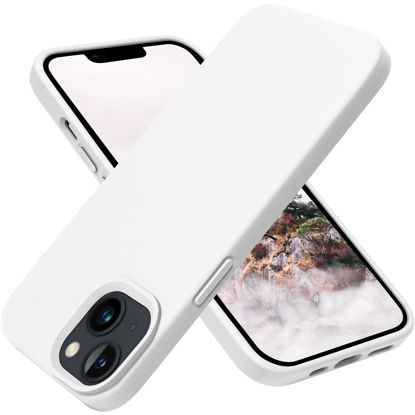 Picture of OTOFLY Designed for iPhone 13 Case, Silicone Shockproof Slim Thin Phone Case for iPhone 13 6.1 inch White