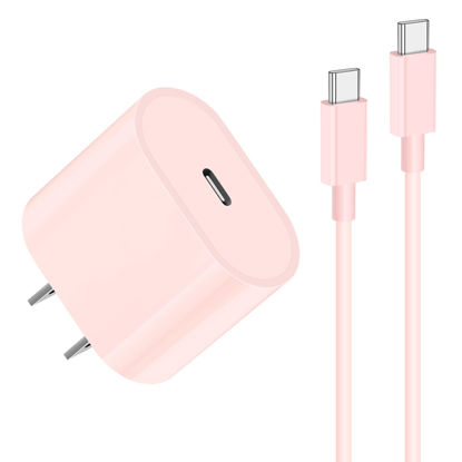 Picture of 20W USB C Charger with USB C to C Fast Charging Cable for iPad Pro 12.9/ 11 inch, iPad 10th Generation, iPad Air 5th/4th Generation, iPad Mini 6, PD Charger Block with Charger Cord