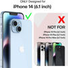 Picture of TAURI 5 in 1 Designed for iPhone 14 Case, [Not Yellowing] with 2 Screen Protector + 2 Camera Lens Protector [Military Drop Protection] Shockproof Slim Phone Case for iPhone 14 6.1 Inch-Blue