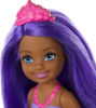 Picture of Barbie Dreamtopia Chelsea Mermaid Doll with Purple Hair & Tail, Tiara Accessory, Small Doll Bends At Waist