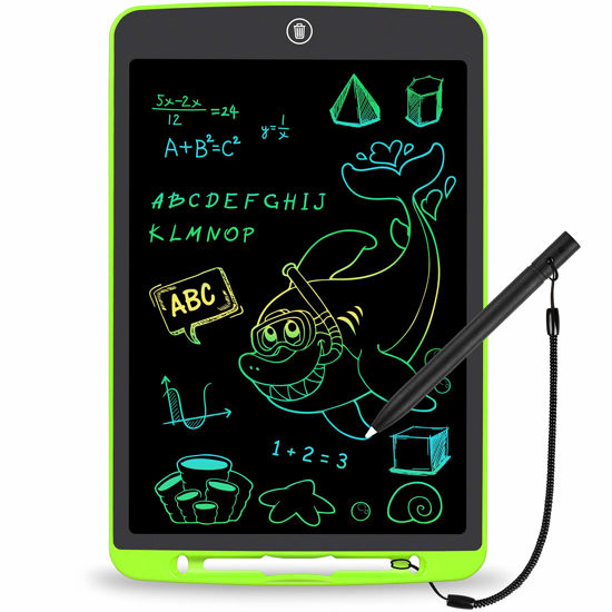 Picture of LCD Writing Tablet for Kids,12 Inch Colorful Educational Drawing Tablet, Erasable Reusable Electronic Writing Board, Toddler Doodle Board, Learning Toy Gift for Boys Girls Ages 3-8(Green)