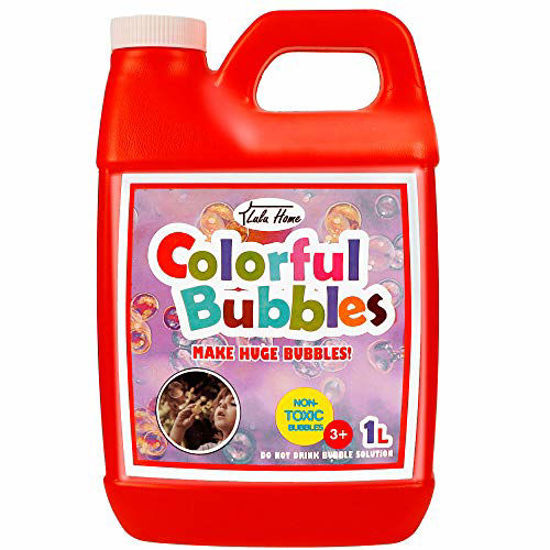 Picture of Lulu Home Bubble Concentrated Solution, 1 L/ 33.8 OZ Bubble Refill Solution for Kids Bubble Machine, Giant Bubble Wand, Bubble Blower Toys, Halloween Party Favors