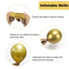 Picture of RUBFAC Metallic Gold Balloons Chrome Gold Balloon Different Sizes 18 12 10 5 Inches Gold Latex Balloons for Birthday Party Graduation Baby Shower