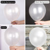 Picture of PartyWoo White Balloons, 50 pcs 12 Inch Pearl White Balloons, Latex Balloons for Balloon Garland Arch as Party Decorations, Birthday Decorations, Wedding Decorations, Neutral Baby Shower Decorations