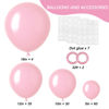 Picture of RUBFAC 129pcs Pastel Pink Balloons Different Sizes 18 12 10 5 Inches for Garland Arch, Light Pink Balloons for Birthday Baby Shower Gender Reveal Wedding Party Decoration