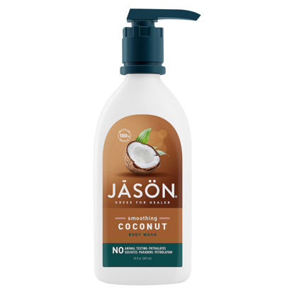 Picture of JASON Natural Body Wash & Shower Gel, Smoothing Coconut, 30 Oz, Red