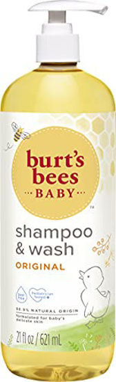 Picture of Burt's Bees Baby Shampoo & Wash, Tear Free Non Irritating Soap, Gentle Plant Based Formula, Pediatrician Tested, Original - 21 oz