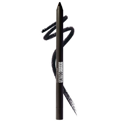 Picture of Maybelline New York TattooStudio Long-Lasting Sharpenable Eyeliner Pencil, Glide on Smooth Gel Pigments with 36 Hour Wear, Waterproof, Deep Onyx, 1 Count