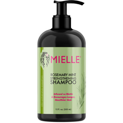 Picture of Mielle Organics Rosemary Mint Strengthening Shampoo Infused with Biotin, Cleanses and Helps Strengthen Weak and Brittle Hair, 12 Ounces