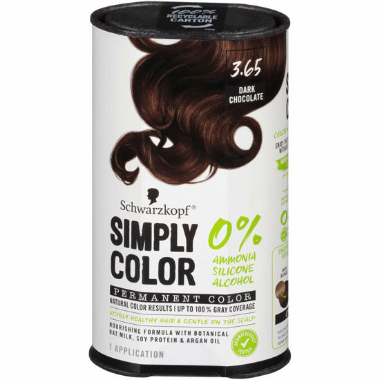 Picture of Schwarzkopf Simply Color Permanent Hair Color, 3.65 Dark Chocolate