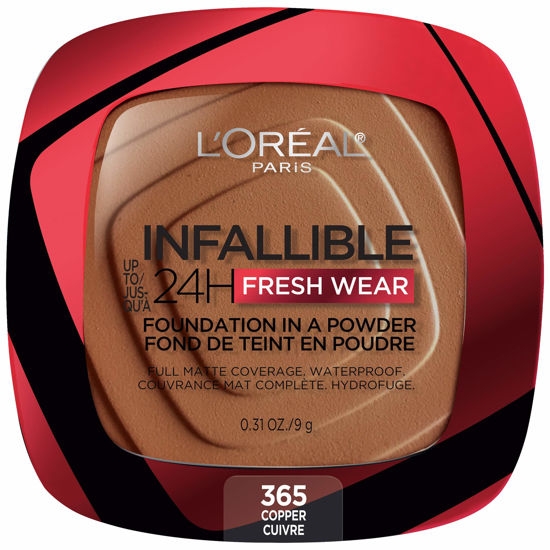 Picture of L’Oréal Paris Makeup Infallible Fresh Wear Foundation in a Powder, Up to 24H Wear, Waterproof, Copper, 0.31 oz.