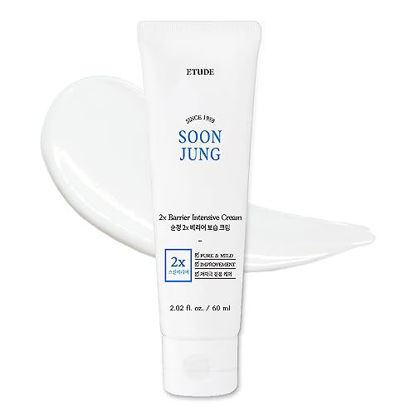 Picture of Etude House SoonJung 2x Barrier Intensive Cream 60ml (21AD) | Hypoallergenic Shea Butter Hydrating Facial Cream for Sensitive Skin, Water-oil Balance & Panthenol for Damaged Skin | K-beauty